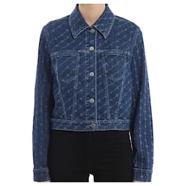 Stella Mc Cartney-Stella Mc Cartney Monogram Denim Jacket-Navy blue