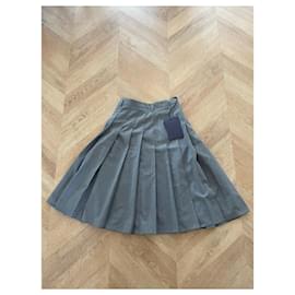 Prada-Prada pleated skirt-Grey