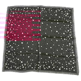 Chanel-Chanel 90cm silk square-Dark red