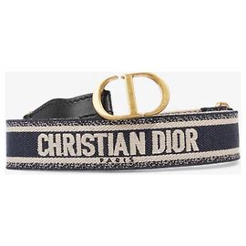 Dior Tote 75 Belt Navy Blue Cloth Navy blue