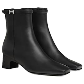Hermès-Hermès ankle boots 37.5 -Black
