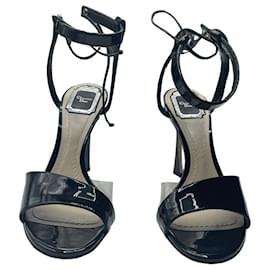 Dior-DIOR patent leather gladiator sandals 38-Black
