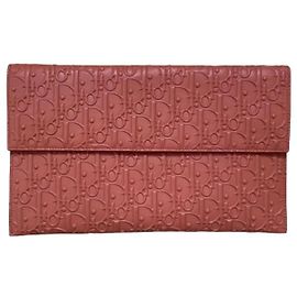 Dior Oblique Clutch Pink Lambskin Pink