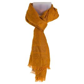 Xale de seda e lã Cannage Dior laranja iridescente Laranja