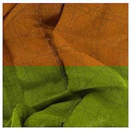 Dior-Dior Silk Wool Cannage Stole Iridescent Orange -Orange