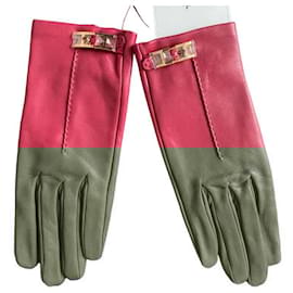 Hermès-Hermès Hapi Gloves-Dark red
