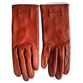 Hermès-Hermès Bastille Gloves-Brown