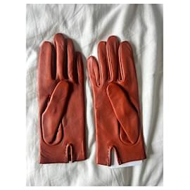 Hermès-Hermès Bastille Gloves-Brown