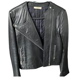 Céline Celine Leder Perfecto-Jacke Schwarz