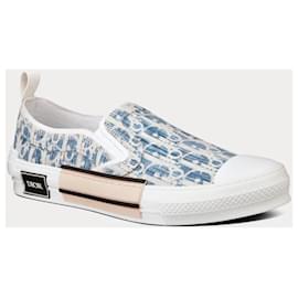 Dior-Dior Kasuri Jacquard B23 slip-on sneakers 38-Blue