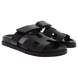 Hermès-Hermes Cyprus Sandals 37 -Black