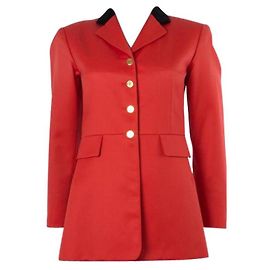 Hermès Red Wool Blazer Size 38 Red