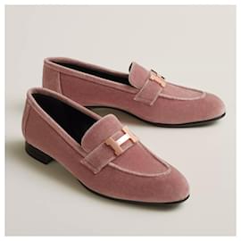Hermès-Hermès loafers Paris model 37.5-Pink