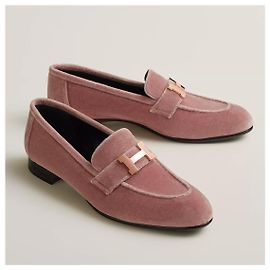 Mocasines Hermès modelo París 37.5 Rosa