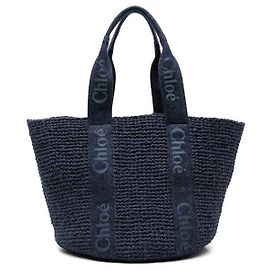 Chloé Medium Woody Blue Tote Bag Navy blue