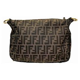 Fendi-Fendi Zucca 8BT190 Shoulder Bag-Brown