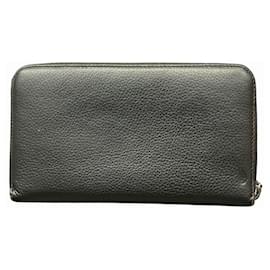 Bulgari-Bvlgari Octo 36968 Round Zip Long Wallet for Men-Black