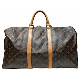 Louis Vuitton-Louis Vuitton Monogram Keepall 60 Bag-Brown
