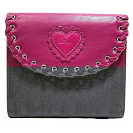 Christian Dior-Christian Dior Dior Trotter Heart Bi-fold Wallet-Pink