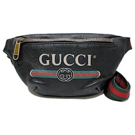 Gucci-GUCCI Sherry Line 527792 Bag Waist Pouch for Women-Black