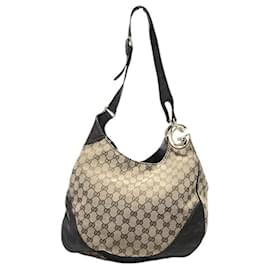 Gucci-Gucci GG Canvas Charlotte Shoulder Bag-Brown,Beige