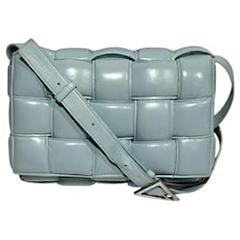 Bottega Veneta-Bottega Veneta Maxi Intrecciato Padette Cassette Shoulder Bag-Light blue