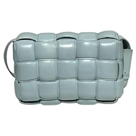 Bottega Veneta-Bottega Veneta Maxi Intrecciato Padette Cassette Shoulder Bag-Light blue