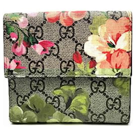 Gucci-Gucci GG Blooms Bi-Fold Wallet-Pink,Beige