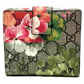 Gucci-Gucci GG Blooms Bi-Fold Wallet-Pink,Beige