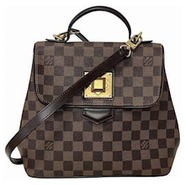 Louis Vuitton-Louis Vuitton Damier Bergamo PM N41167 Shoulder Bag-Brown,Damier ebene