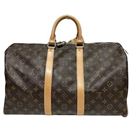Louis Vuitton-Louis Vuitton Monogram Keepall 45 Bag-Brown,Monogram