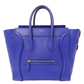 Céline-Celine Women's Handbag Leather Luggage Medium Shopper-Blue