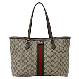 Gucci-Gucci Ophidia GG Supreme Tote Bag-Brown