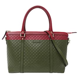 Gucci-Gucci Red Leather Handbag-Red