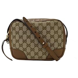 Gucci-Gucci Women's Shoulder Bag in GG Canvas-Brown,Beige