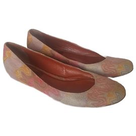 Sapatilhas Missoni Multicolores em Lona e Couro Multicor