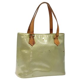 LOUIS VUITTON Monogram Vernis Houston Handtasche Grau M91053 LV Auth 116665 Grau