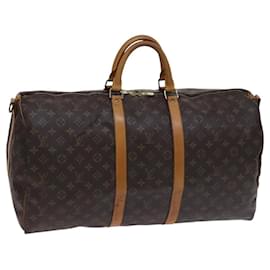 Louis Vuitton-LOUIS VUITTON Monogram Keepall Bandouliere 55 Boston Bag M41414 LV Auth MY271-Monogram