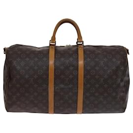 Louis Vuitton-LOUIS VUITTON Monogram Keepall Bandouliere 55 Boston Bag M41414 LV Auth MY271-Monogram