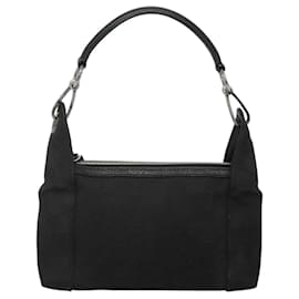 Gucci-GUCCI GG Canvas Hand Bag Black Silver 113024 Auth mr1235-Black,Silvery
