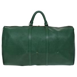 Louis Vuitton-LOUIS VUITTON Epi Keepall 60 Boston Bag Green M42944 LV Auth BD701-Green
