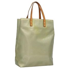 LOUIS VUITTON Monogram Vernis Reade MM Handtasche Grau M91142 LV Auth 116768 Grau