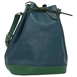 Louis Vuitton-LOUIS VUITTON Epi Noe Shoulder Bag Bicolor Green Blue M44044 LV Auth 116670-Blue,Green