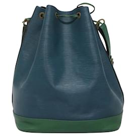 Louis Vuitton-LOUIS VUITTON Epi Noe Shoulder Bag Bicolor Green Blue M44044 LV Auth 116670-Blue,Green