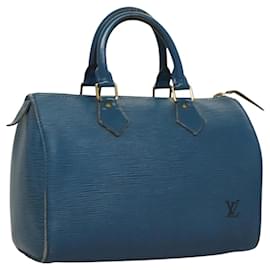 Louis Vuitton-LOUIS VUITTON Epi Speedy 25 Hand Bag Toledo Blue M43015 LV Auth BD1073-Blue