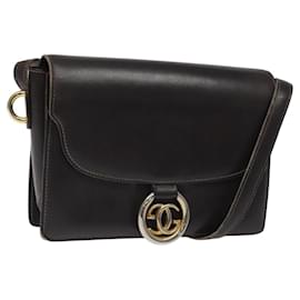 Gucci-GUCCI Shoulder Bag Leather Brown Auth ep8177-Brown