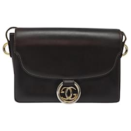 Gucci-GUCCI Shoulder Bag Leather Brown Auth ep8177-Brown