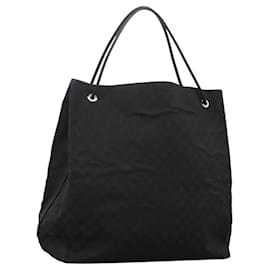 Gucci-GUCCI GG Canvas Shoulder Bag Black Auth hk2332-Black
