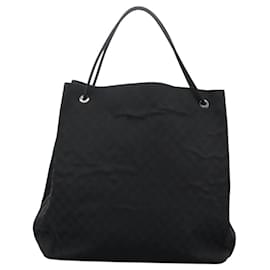 Gucci-GUCCI GG Canvas Shoulder Bag Black Auth hk2332-Black