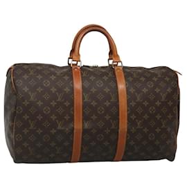 Louis Vuitton-LOUIS VUITTON Monogram Keepall 50 Boston Bag M41426 LV Auth nb385-Monogram